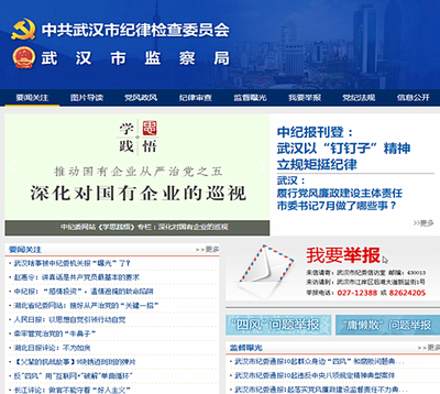 武漢市紀(jì)委網(wǎng)站新版上線(xiàn) 細(xì)化分類(lèi)突出監(jiān)督問(wèn)責(zé)_湖北頻道_鳳凰網(wǎng)